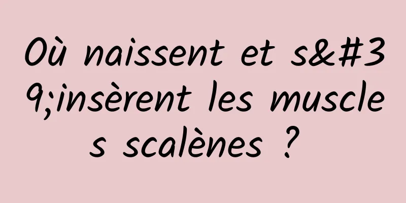 Où naissent et s'insèrent les muscles scalènes ? 