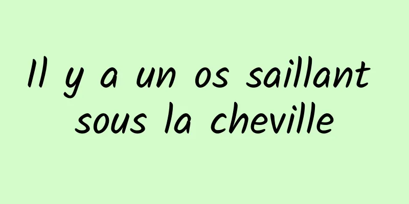 Il y a un os saillant sous la cheville