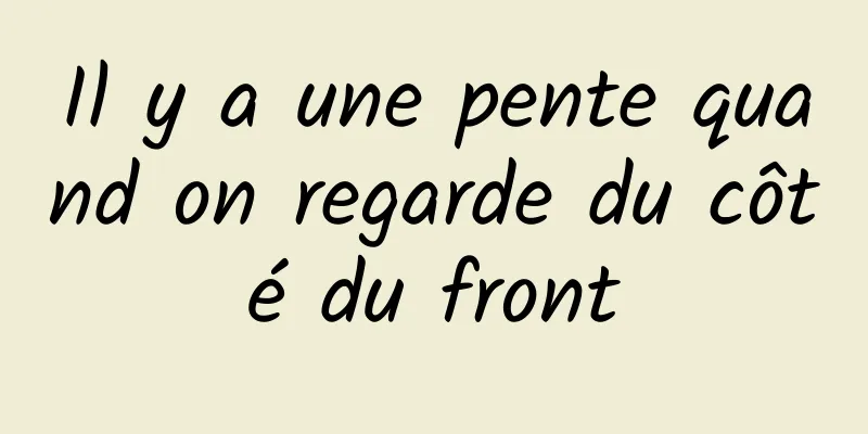 Il y a une pente quand on regarde du côté du front