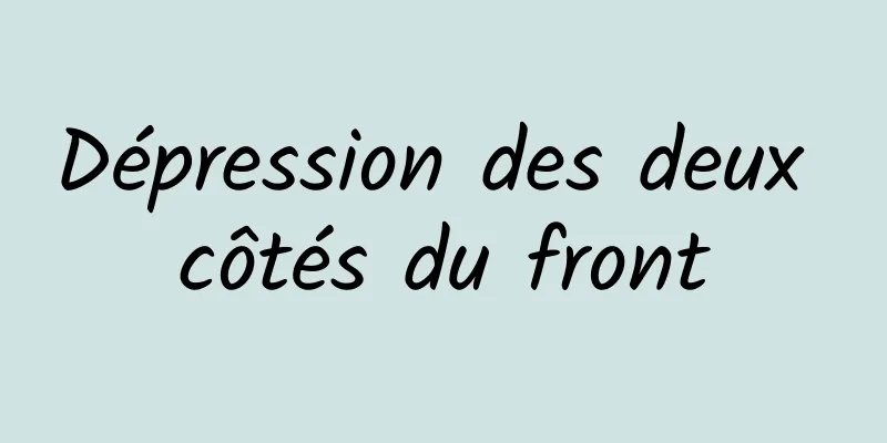 Dépression des deux côtés du front