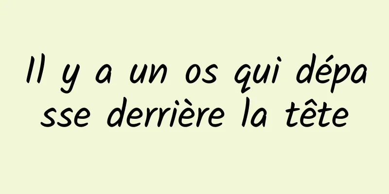 Il y a un os qui dépasse derrière la tête