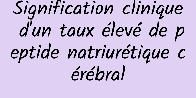 Signification clinique d'un taux élevé de peptide natriurétique cérébral