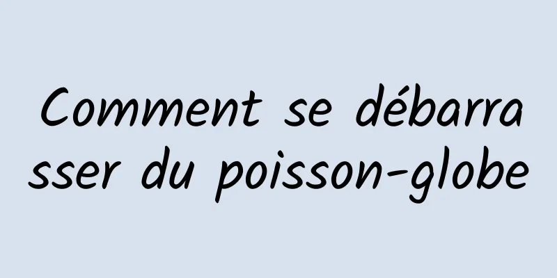 Comment se débarrasser du poisson-globe