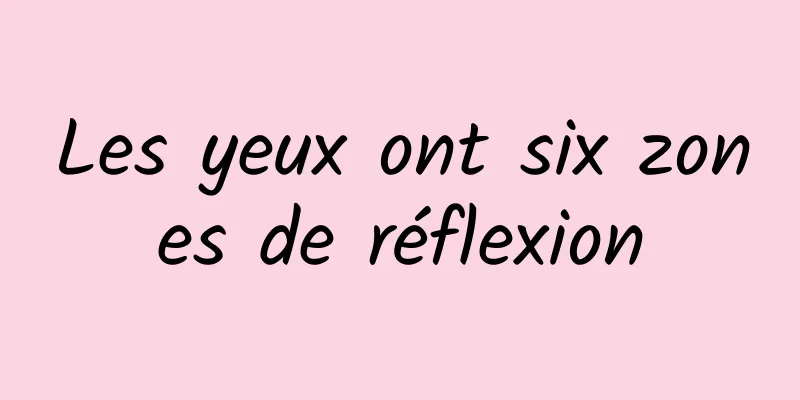 Les yeux ont six zones de réflexion