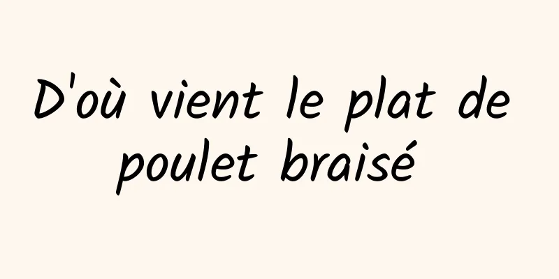 D'où vient le plat de poulet braisé 