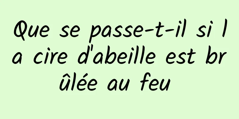 Que se passe-t-il si la cire d'abeille est brûlée au feu 