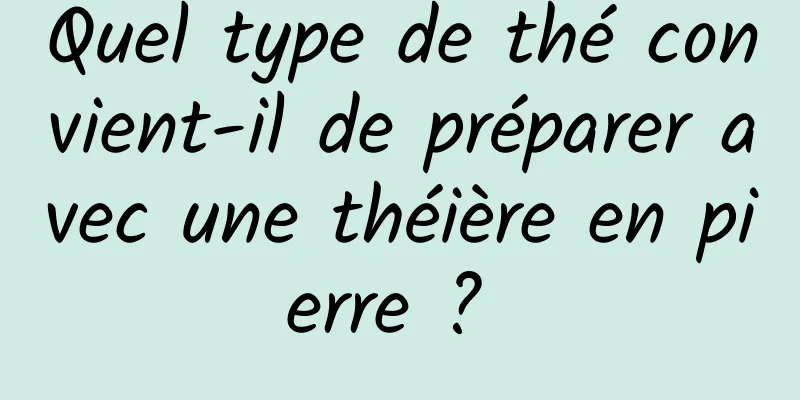 Quel type de thé convient-il de préparer avec une théière en pierre ? 