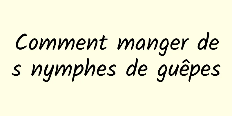 Comment manger des nymphes de guêpes