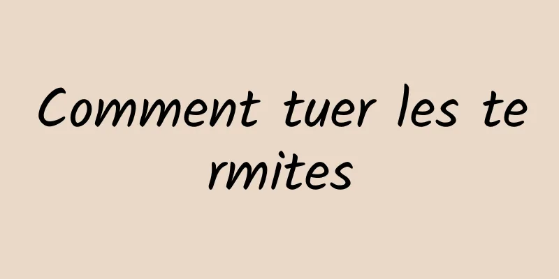 Comment tuer les termites