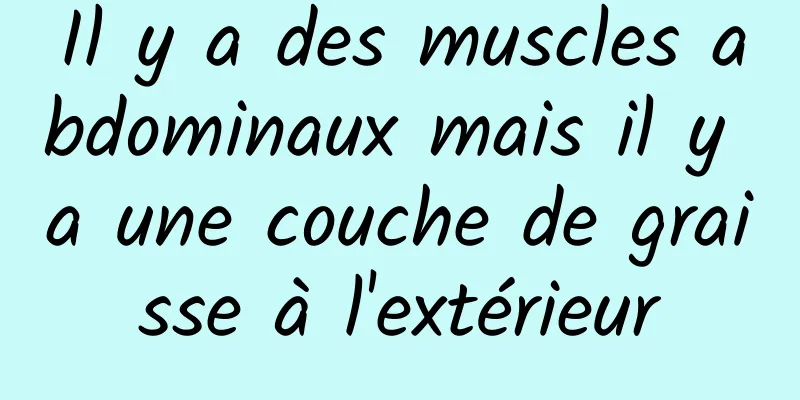 Il y a des muscles abdominaux mais il y a une couche de graisse à l'extérieur