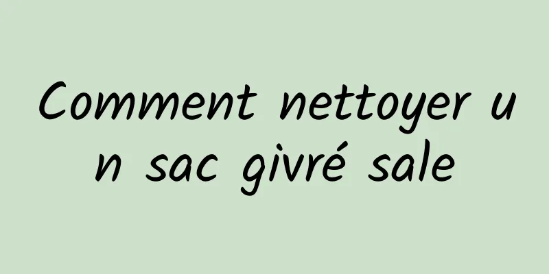 Comment nettoyer un sac givré sale