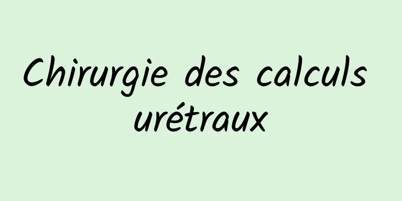 Chirurgie des calculs urétraux