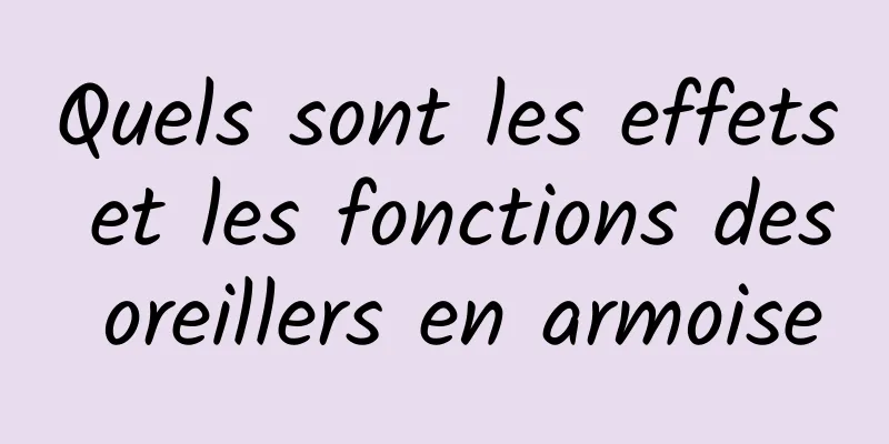 Quels sont les effets et les fonctions des oreillers en armoise