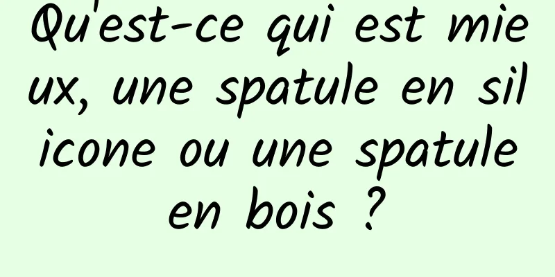 Qu'est-ce qui est mieux, une spatule en silicone ou une spatule en bois ? 