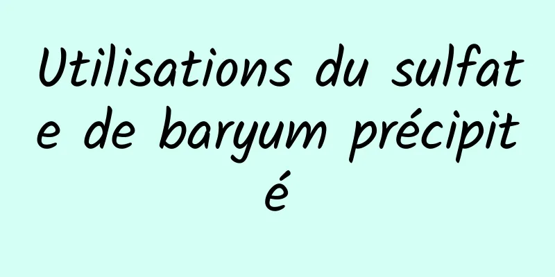 Utilisations du sulfate de baryum précipité