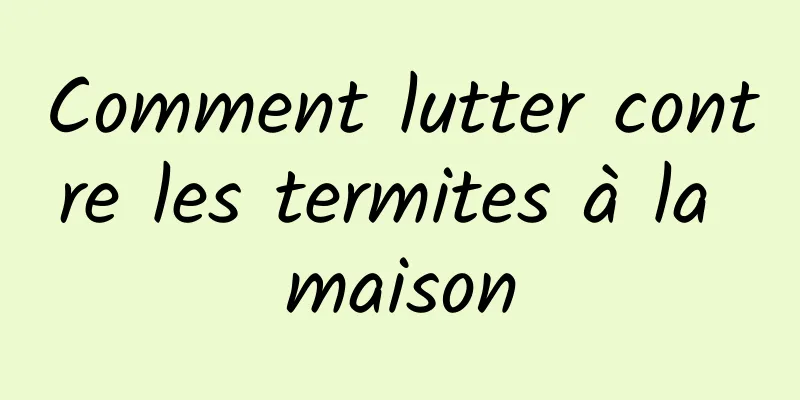 Comment lutter contre les termites à la maison