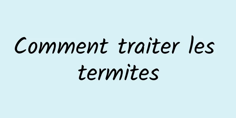 Comment traiter les termites