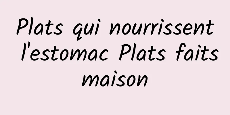 ​Plats qui nourrissent l'estomac Plats faits maison 