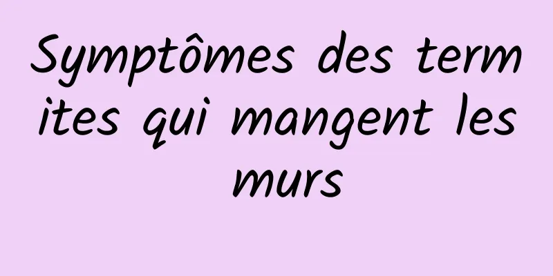 Symptômes des termites qui mangent les murs