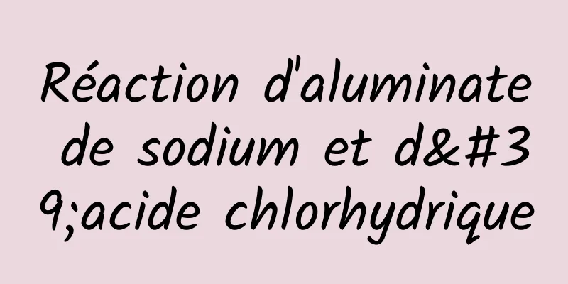 Réaction d'aluminate de sodium et d'acide chlorhydrique