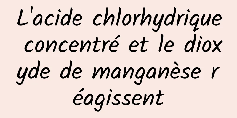 L'acide chlorhydrique concentré et le dioxyde de manganèse réagissent