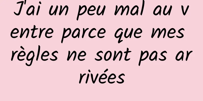 ​J'ai un peu mal au ventre parce que mes règles ne sont pas arrivées