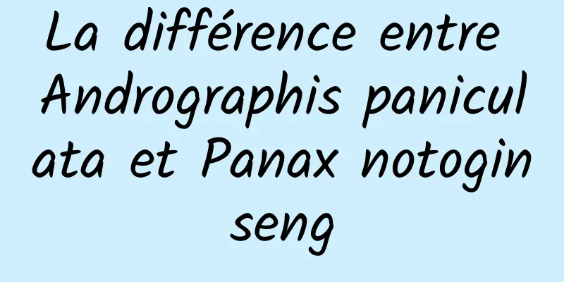 La différence entre Andrographis paniculata et Panax notoginseng