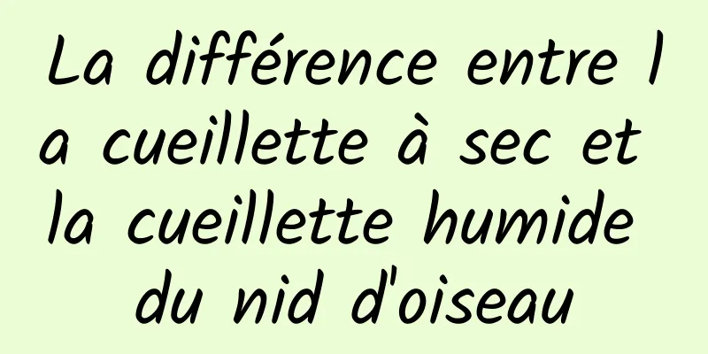 ​La différence entre la cueillette à sec et la cueillette humide du nid d'oiseau