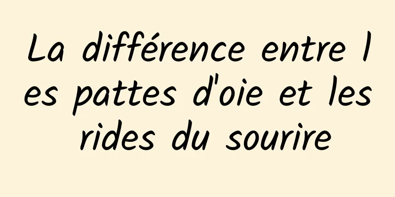 La différence entre les pattes d'oie et les rides du sourire