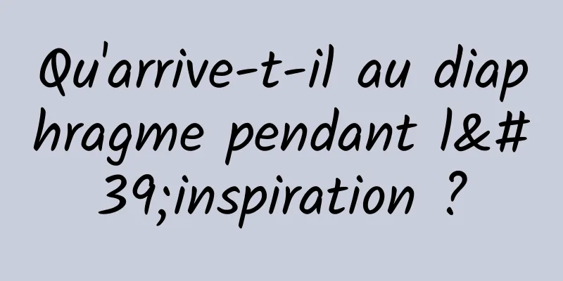 Qu'arrive-t-il au diaphragme pendant l'inspiration ?