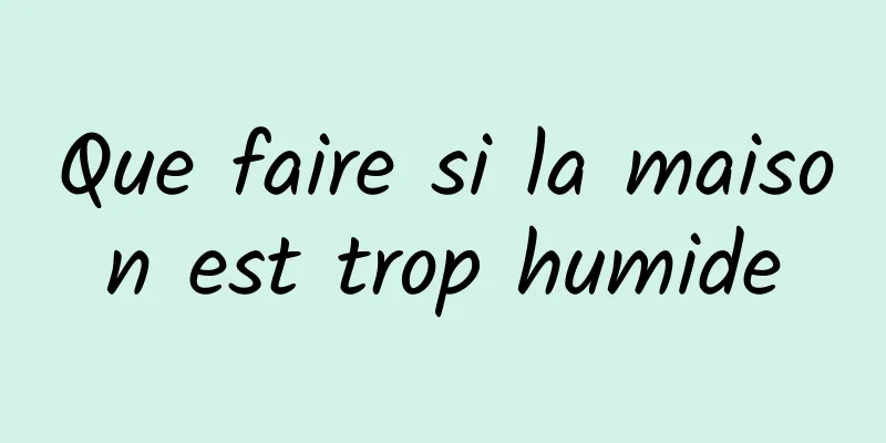 Que faire si la maison est trop humide