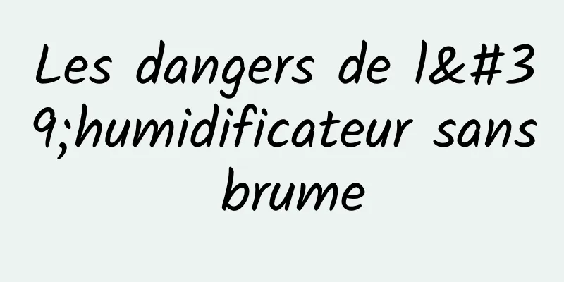 Les dangers de l'humidificateur sans brume