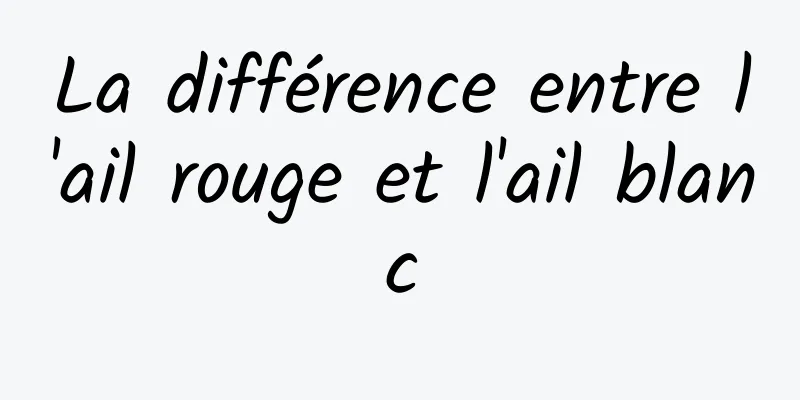 La différence entre l'ail rouge et l'ail blanc