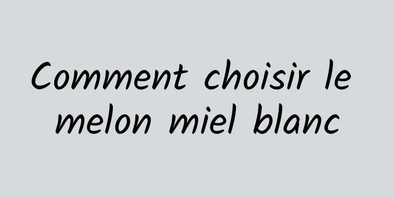 Comment choisir le melon miel blanc