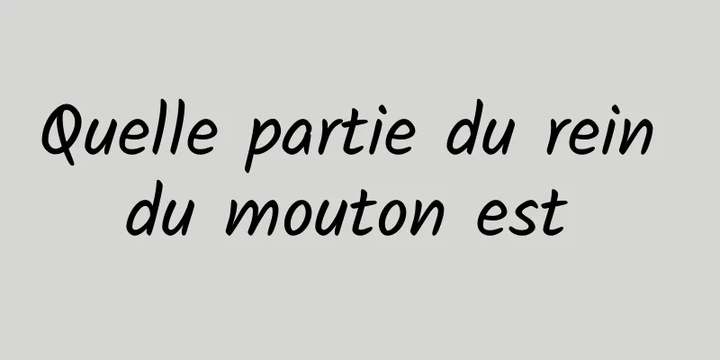 Quelle partie du rein du mouton est 