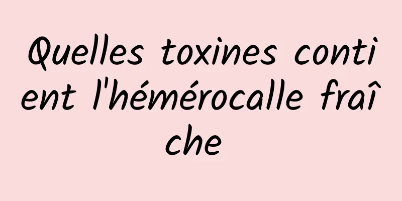 Quelles toxines contient l'hémérocalle fraîche 