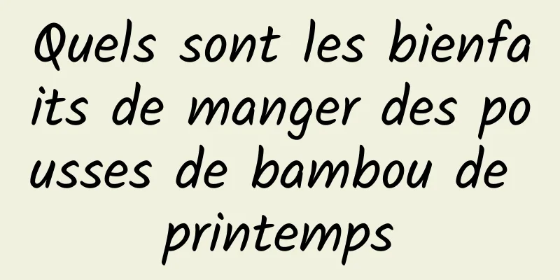 Quels sont les bienfaits de manger des pousses de bambou de printemps