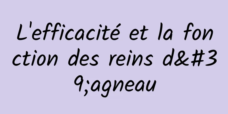 L'efficacité et la fonction des reins d'agneau