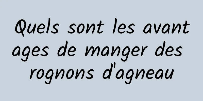 Quels sont les avantages de manger des rognons d'agneau