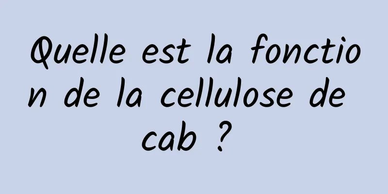 Quelle est la fonction de la cellulose de cab ? 