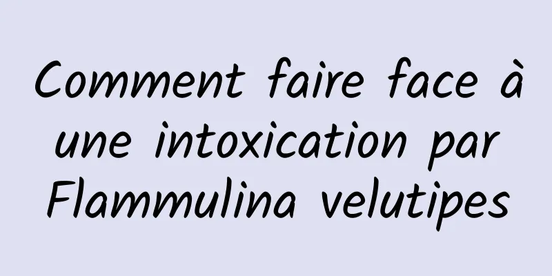 Comment faire face à une intoxication par Flammulina velutipes