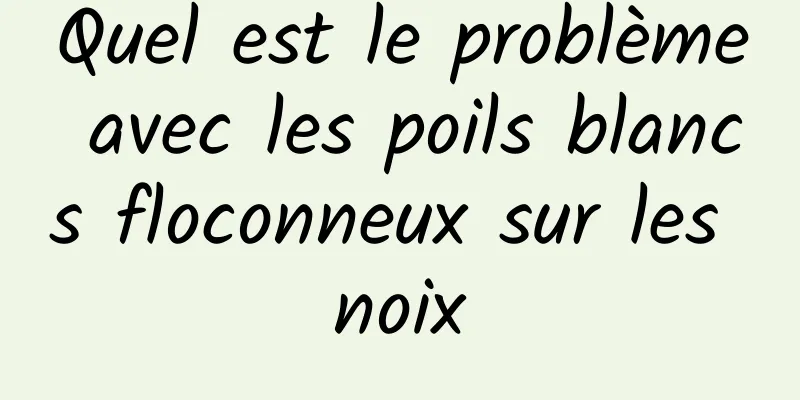 Quel est le problème avec les poils blancs floconneux sur les noix