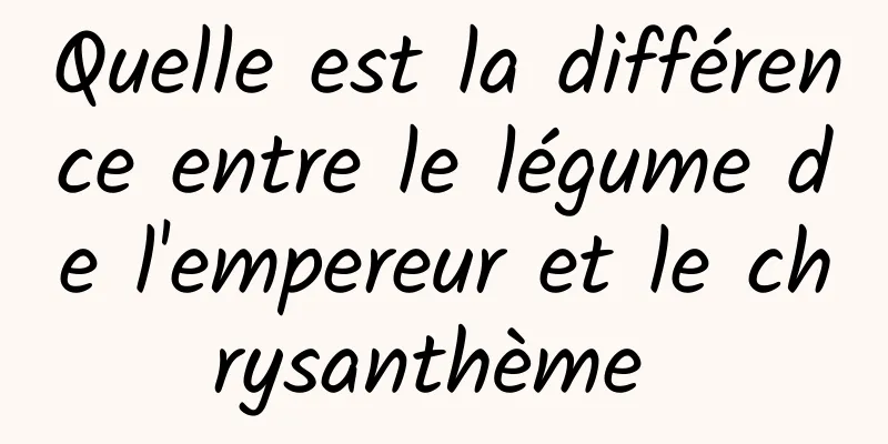 Quelle est la différence entre le légume de l'empereur et le chrysanthème 