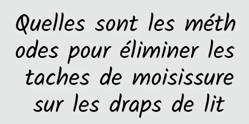 Quelles sont les méthodes pour éliminer les taches de moisissure sur les draps de lit