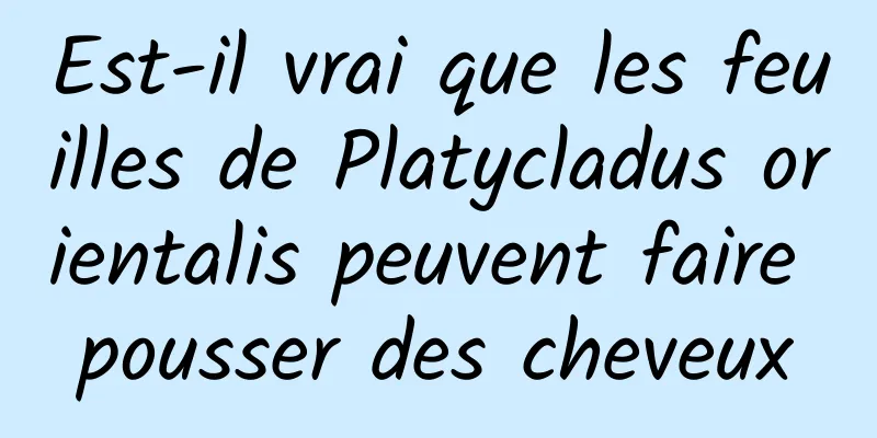 Est-il vrai que les feuilles de Platycladus orientalis peuvent faire pousser des cheveux