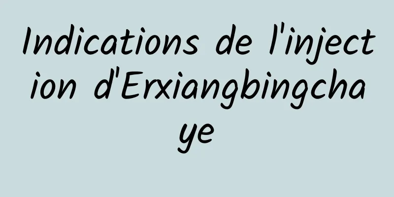 Indications de l'injection d'Erxiangbingchaye