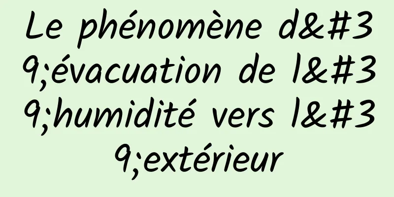 Le phénomène d'évacuation de l'humidité vers l'extérieur