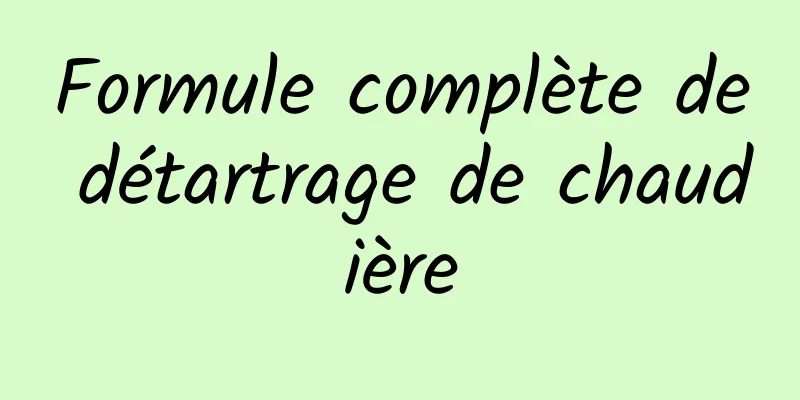 Formule complète de détartrage de chaudière