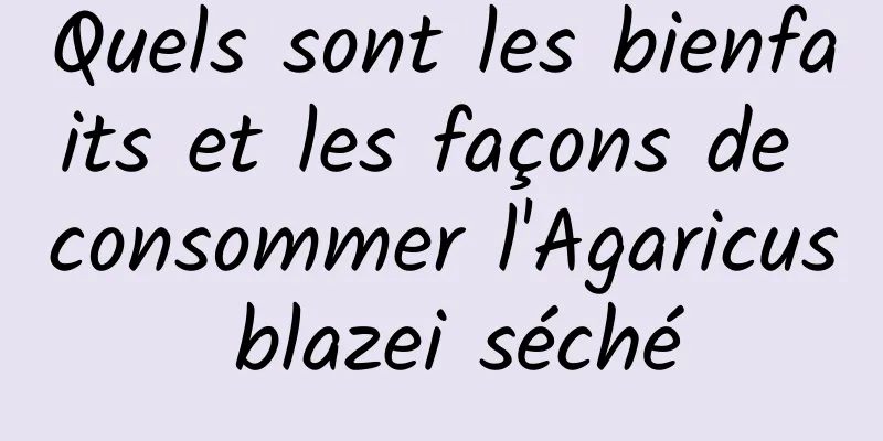 Quels sont les bienfaits et les façons de consommer l'Agaricus blazei séché