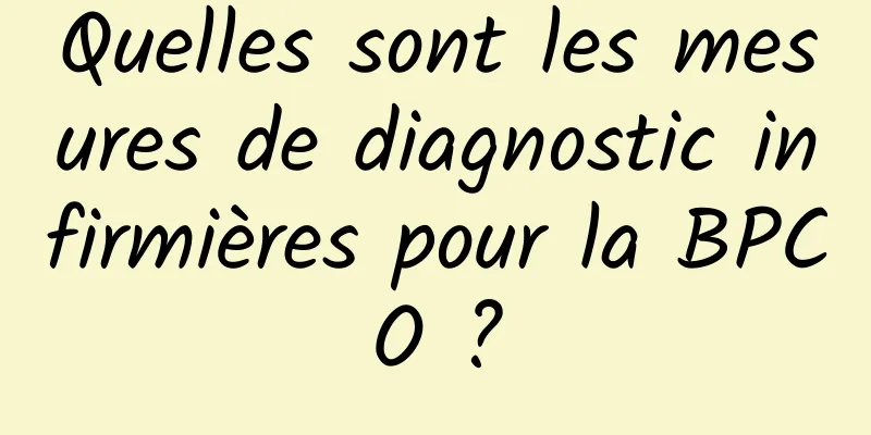 Quelles sont les mesures de diagnostic infirmières pour la BPCO ?